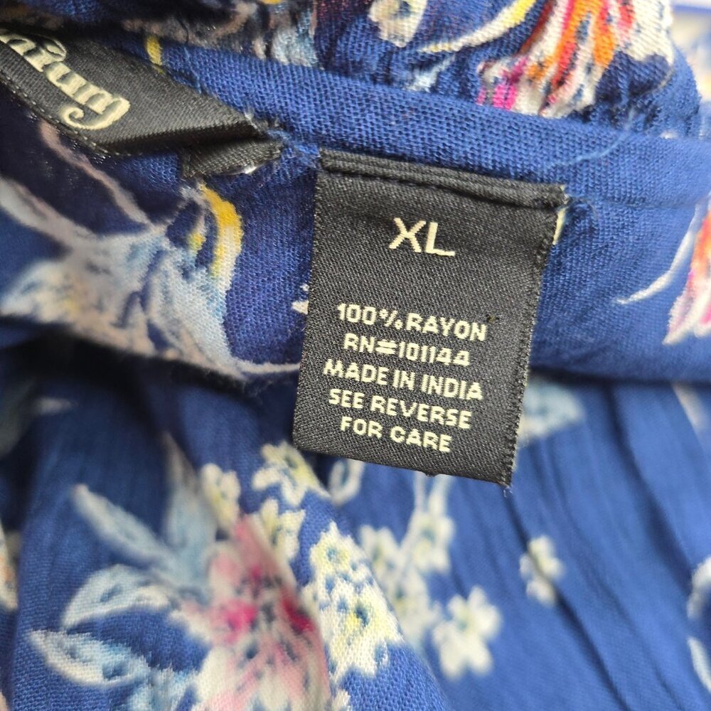 Women's Blue Patchwork Sleeveless Maxi Cottagecor… - image 7